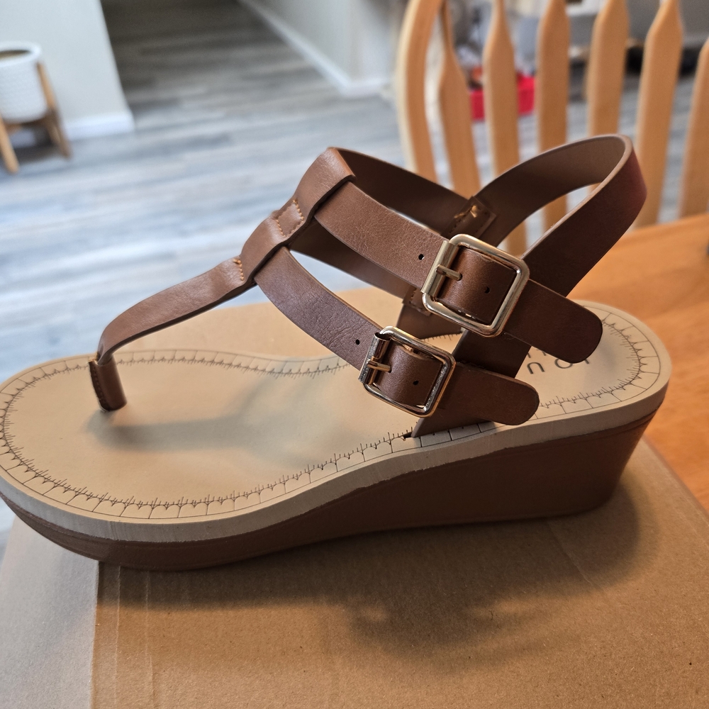 Journee Collection Tan Wedge Sandals